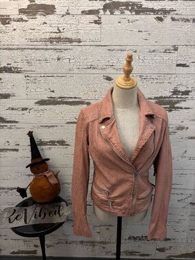 Mauritius Pinkish Designer Leather Jacket